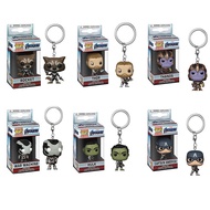 Funko Pop !  Keychain Marvel 《Avengers 4》Thanos Captain America Thor Hulk Vinyl Figure Keyring