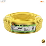 สายไฟ YAZAKI รุ่น 60227 IEC01 THW 1x4Y Sq.mm. ขนาด 100 ม. สีเหลือง  [[[ [[[ [[[ สินค้าโปรโมชั่น ]]] ]]] ]]]