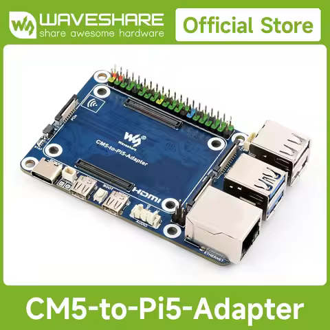 Waveshare CM5 To Pi 5 Adapter Board For Raspberry Pi 5, Alternative Solution for Raspberry Pi 5, Onb