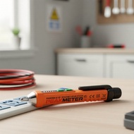 PEAKMETER PM8908C Professional Non-Contact AC Voltage Detector, Smart Live/Phase Wire Test Pencil wi