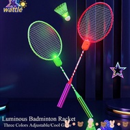 WATTLE Luminous Badminton Racket, With Light Single And Double Racket Badminton Racket Set, Durable Ultra-Light Badminton Set Sports