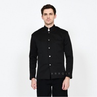 HITAM  Plain Black Men's Gakuran Jacket, Slim Fit Model, Soft Material, Comfortable to Wear, Formal 