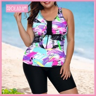 Plbuew Women Trunk Suit Tankini Swimsuit Set 2pcs Women Tankini Set with Padded Drawstring Tops and