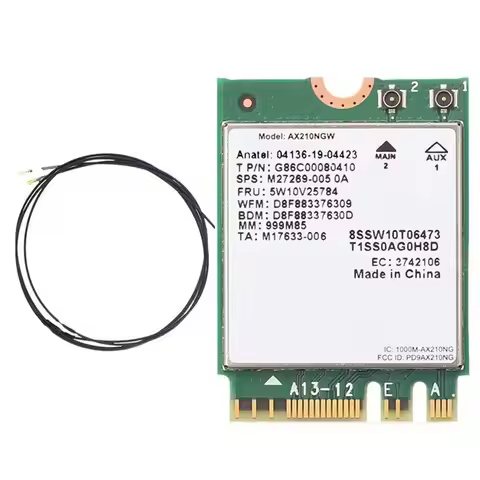 Upgraded AX210 Bluetooth 5.3 M. 2 2230 Wifi 6E Wireless Network Card Wifi 6E M. 2 Network Card For P