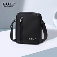 GOLF QUALITY Mini Shoulder Bag Crossbody for Men Black Cross Bag Casual Slim Oxford Small Cell Phone