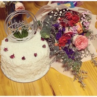 Ondeh Ondeh Cake + Fresh Bouquet Flower