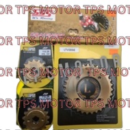 SPROCKET 415 SET LC135 SSS CHAIN FULL GOLD 415