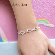 Yan's Pure Silver 925 Adorable Mickey Kitty Bracelet Anklet (Rantai Tangan / Rantai Kaki) Original S