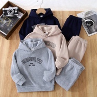 6pcs Boys Casual Sports Cute Daily Comfortable Letter & Graphic Print Loose Hoodie And Pants Set, Su