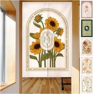 180cm Long Customize Door Curtain for Kitchen Japanese Style Doorway Curtain for Entrance Partition Half Height Cotton Curtain in Door Feng Shui Curtain