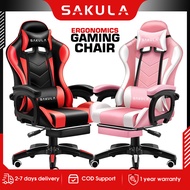 【Ready Stock】SAKULA  Gaming Chair Ergonomic Office Chair Kerusi Gaming Seat+footrest - 3 Years Warranty