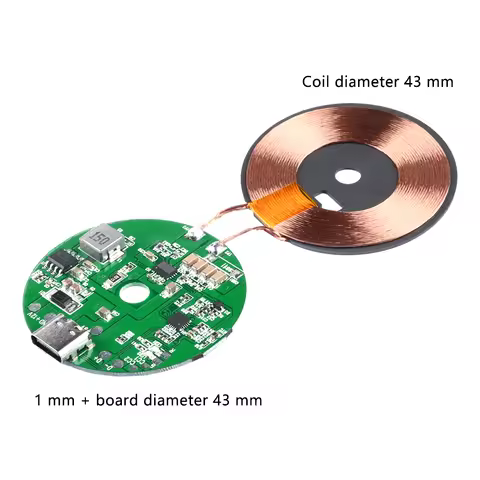 DC 5-12V Type-C 20W High Power For QI Wireless Fast Charger Transmitter Module 5V 9V 12V QC PD Input