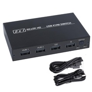 HDTV KVM Switcher 2Port USB Selectors 4K 30Hz Video Resolution for Computer Room Use 3840x2160@30Hz 