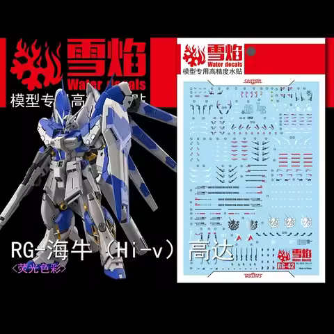 Model Decals 1/144 Scale Mecha Model Compatible Water Slide Decals-Sticker Accessories for RG 36 Hi-