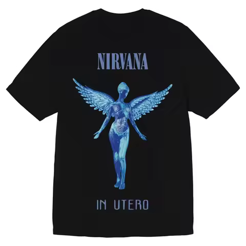 NIRVANA IN UTERO Band T-shirt - A Retro Band Rock Metal Element Street Hip-hop Enthusiast T-shirt.