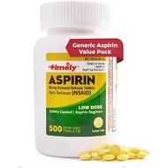 Aspirin Dosis Rendah 81mg untuk Dewasa - Pereda Sakit untuk Sakit Ringan & Pengurang Demam - Berband