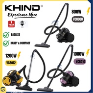 Khind Vacuum Cleaner Bagless Max Power 800W/1000W/1200W VC8008/VC8010/VC8012 | Vaccum