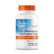 Doctor's Best, High Absorption CoQ10 plus PQQ, 60 Veggie Caps
