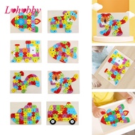 Lohobby Alphabet Puzzle Cartoon Abc Puzzles Block Toy Abc Animal Puzzle Abc Letter Wooden Puzzle for