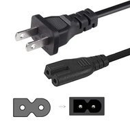 2Prong Power Cord 1.8m AC Universal Compatible For Vizio Sharp/Emerson Smart LED TV/Sony PS1 PS2