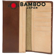 [Belcourt] Brown Tochigi Leather Long Wallet Long Wallet Men's Bifold Wallet 2-fold Without Zipper L