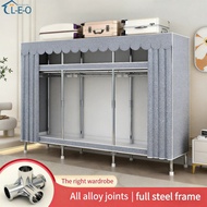 【L-E-O】20mm Almari Baju Rak Baju alloy interface steel pipe wardrobe cabinet organization storage be