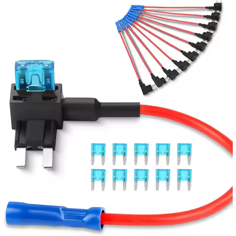 10 Pack 12v fuse tap Kit ,Fuse Holder Add-a-circuit Fuse TAP Adapter Mini ATM APM Blade Fuse Holder 