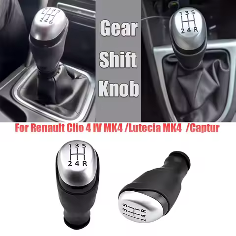 5 Speed Manual Gear Shift Knob For Renault Clio 4 IV Lutecia MK4 BH KH 2012-2020 Captur