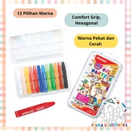 (1600) Greebel Oil Pastel 12 Colors Oil Pastel Crayon School Crayon/