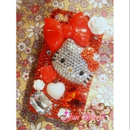 MERAH SQL SHOP Case bling hello kitty red ribbon | Custom Phone case