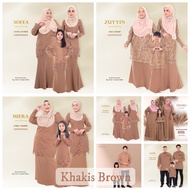 👨‍👩‍👧‍👦 SEDONDON (KHAKIS BROWN) KOLEKSI RAYA AYANNA KURUNG LACE PLUSSIZE BAJU MELAYU KURTA FAMILY SE