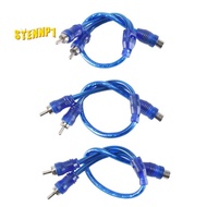 3 pcs Audio connection for 1 RCA female to 2 RCA male adapter splitter Cable