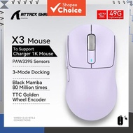 Attack Shark X3 59G Tri-Mode Gaming Mouse Paw3311 18000Dpi Long Battery Tetikus Permainan Tiga Mod A