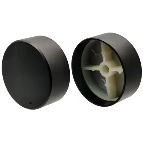 1pcs 40X17mm 6mm Shaft Hole Aluminum Alloy Encoder Volume Control Audio Potentiometer Knob cap （blac