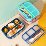 【4-Compartment Microwave-Safe】4-Section Plastic Lunch Container For Students/Office Workers Bento