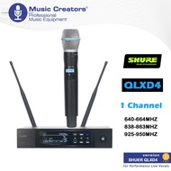 Shure UHF Digital Single QLXD4 Wireless Microphone System Profeesional Diversity for Karaoke Stage Performances