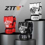 Ztty Adult And Children Customized Boxing Half Finger Mma Boxing Gloves Ufc Sanda Fight Training Punching Bag Finger Boxing Gloves