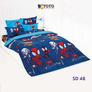 TOTO ผ้าปูที่นอนครบเซ็ต 3.5 6 ฟุต (ไม่รวมผ้านวม) ลาย สไปเดอร์แมน Spiderman ลิขสิทธิ์แท้ TOTO 100%