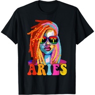 Aries Queen African American Loc'D Zodiac Sign T-Shirt