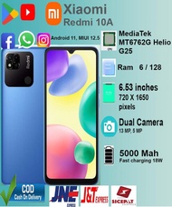 HP Xiaomi Redmi 10A Ram 6/128GB Smartphone 4G GSM 6.53 inches