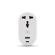 หัวปลั๊กแปลง 1ช่อง 1USB 1Type-C VEXXO F5ADP-VX01-0120
