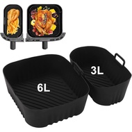 Air Fryer Silicone Liner for Philips Dual Basket Air Fryer 3000 Series 6L/3L,2-Pack Reusable Dual Ai