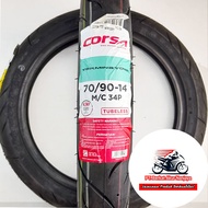 Ban Motor Matic 70/90 Ring 14 CORSA Terminator TUBELESS Bonus Pentil untuk Beat Mio dll
