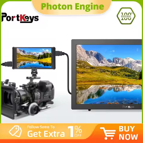 Portkeys PT6 5.2" Touch Screen Camera Field Monitor 4K-HDMI Display Real Time Live Steaming Stretch 
