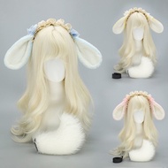 Lolita Rabbit Ear Hair Accessories, Cute Rabbit Ear Rabbit Tail Set