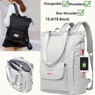 [SG SELLER] Waterproof Backpack Women Travel Laptop Backpack With USB Charging 13.4 Inch