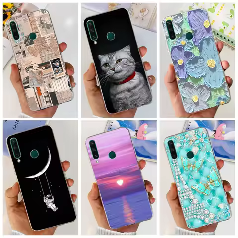 For Huawei Y6P Case 2020 Cute Cartoon Astronaut Silicone Funda Shockproof Cover For Huawei Y5P Y7P 2