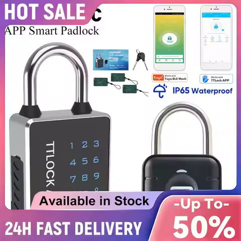 TUYA/TTLOCK APP Anti Theft Padlock Keyless Drawer Safety Lock Aluminum Alloy IP65 Waterproof for Cab