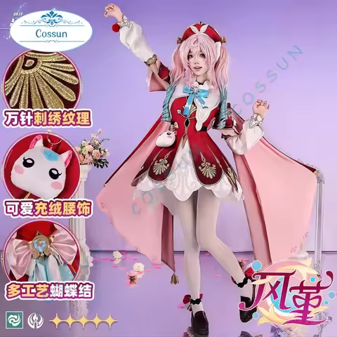 Honkai Star Rail Hyacine Cosplay Costume Wig Dress Uniform Hat Amphoreus Carnival Halloween Party fo