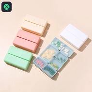 1F Foldable Double Layer Magnetic 7 Compartment Pill Storage Box One Week Pill Organizer Travel Port